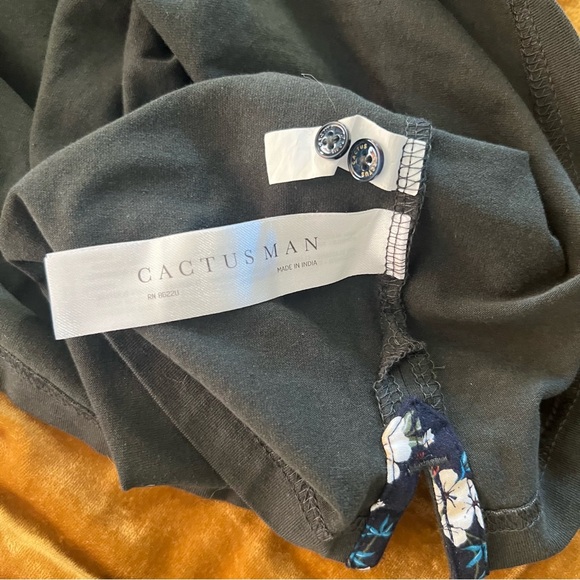 Mens Dark Green Cactus Man Polo Large - Picture 6 of 9